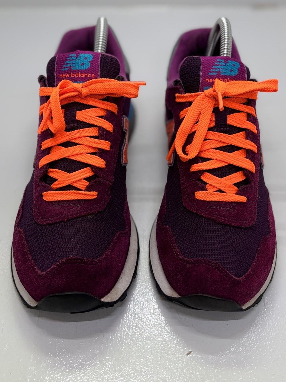 New Balance 515 Purple Orange Sneakers Women's Size 8.5 Retro Casual Running Sho - Picture 2 of 14